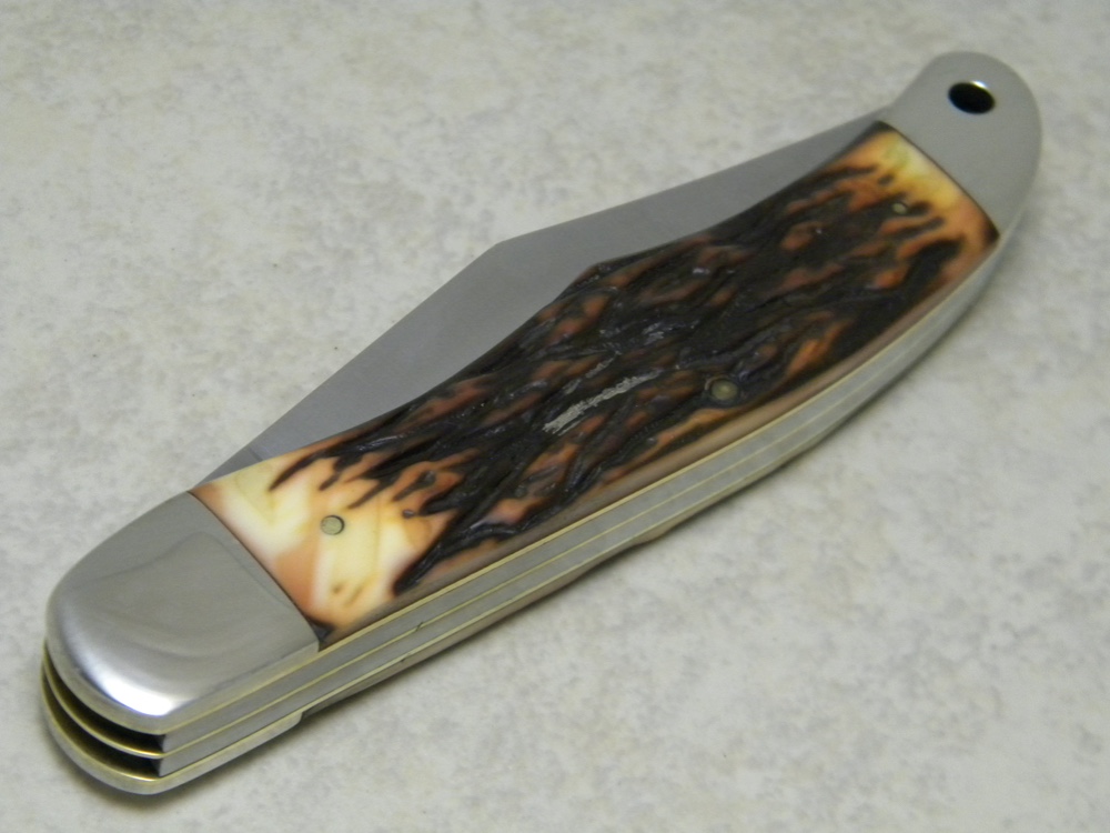 Schrade + USA 227UH Uncle Henry Staglon Folding Bowie/Hunter Knife