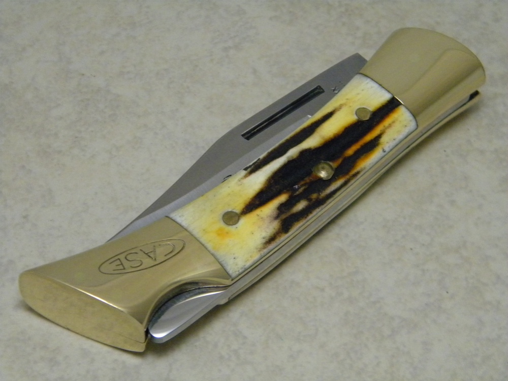 Case XX SS USA 10 Dot (1980) Stag 5197 LSSP Shark Tooth Lockback Knife in Box
