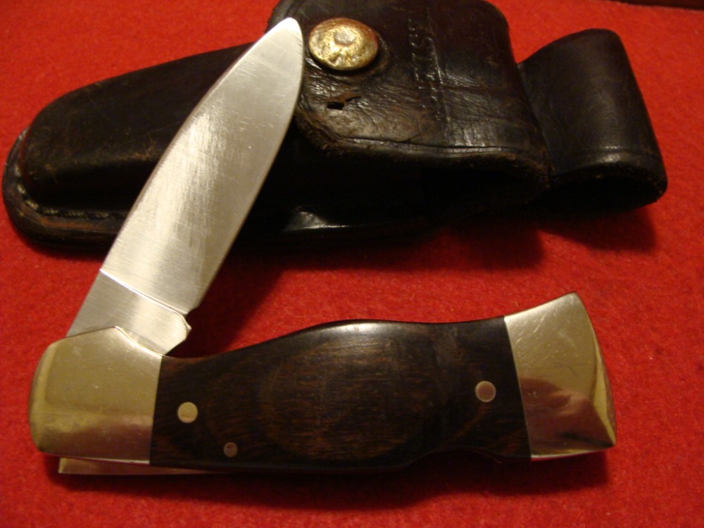 Western USA S532 "A" Wood Westlock Lockback 1977