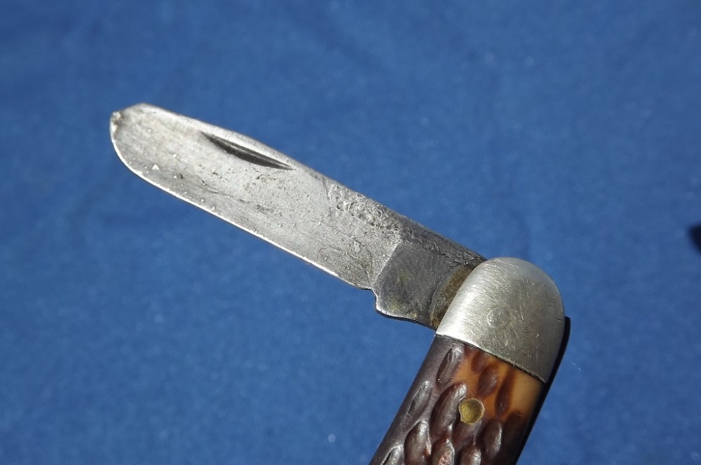 VINTAGE KUTMASTER UTICA NY USA 3 BLADE BONE STOCKMAN POCKET KNIFE