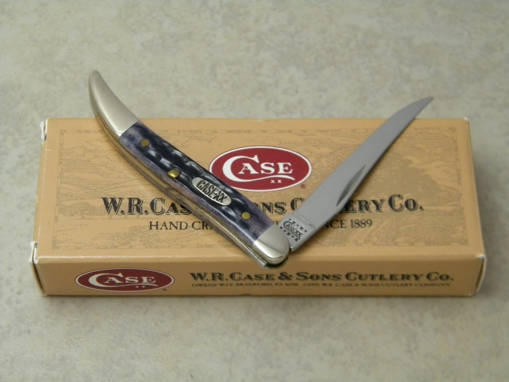 Case XX USA 2000 Purple Bone 610096 SS Tiny Toothpick Knife