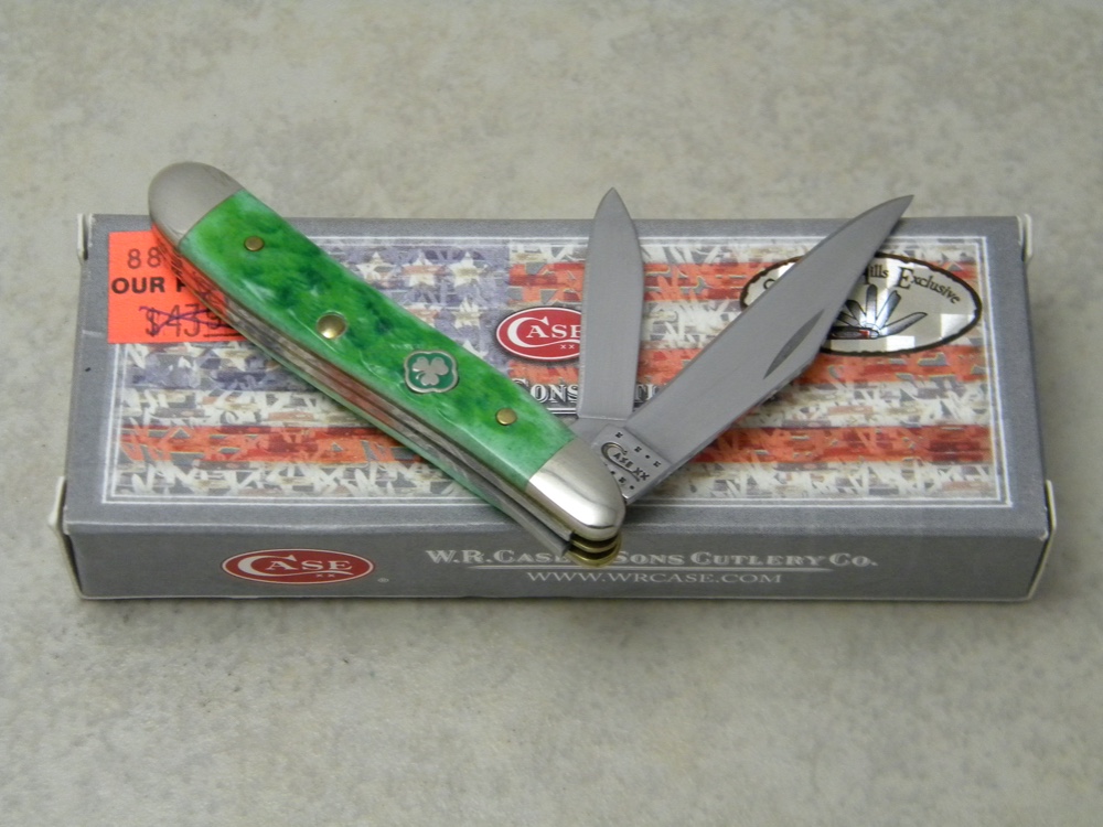 Case XX USA 2011 Clover Green Bone 6220 SS Peanut Knife in Box