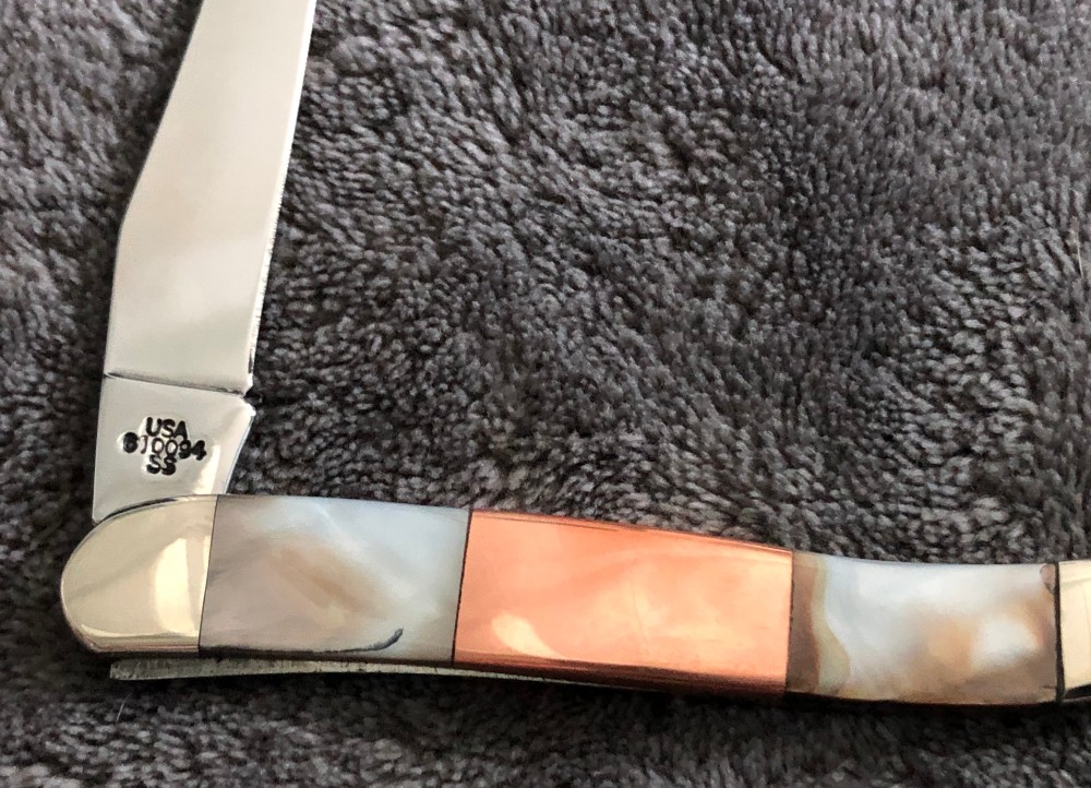 Case XX Toothpick Black Lipped Pearl and Copper Custom Handle