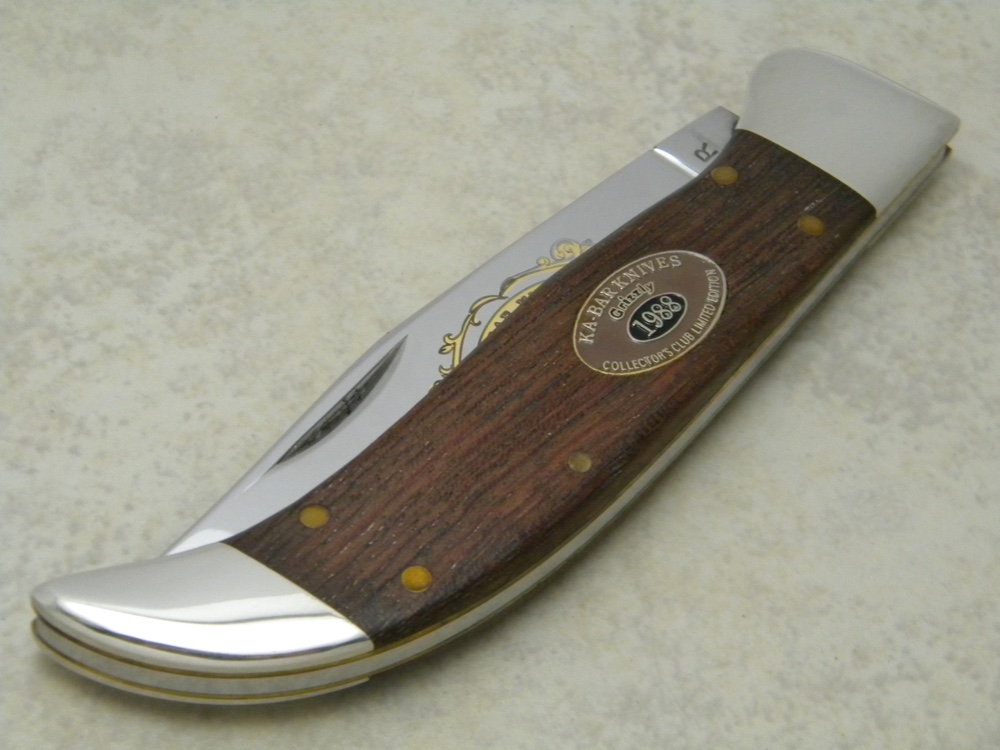 KaBar Collector's Club CK88 Wood Limited Edition 1988 Grizzly Clasp Knife