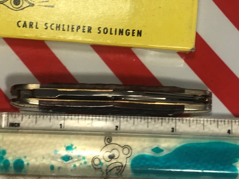 Carl Schlieper / German Eye Brand 3 Blade Whittler Pocket Knife +Nice