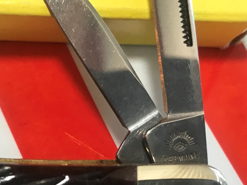 Carl Schlieper / German Eye Brand 3 Blade Whittler Pocket Knife +Nice