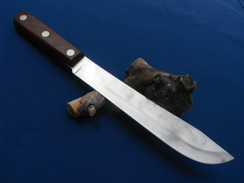 Case XX 8" butcher Knife VTG NICE BROWN WOOD 2147079