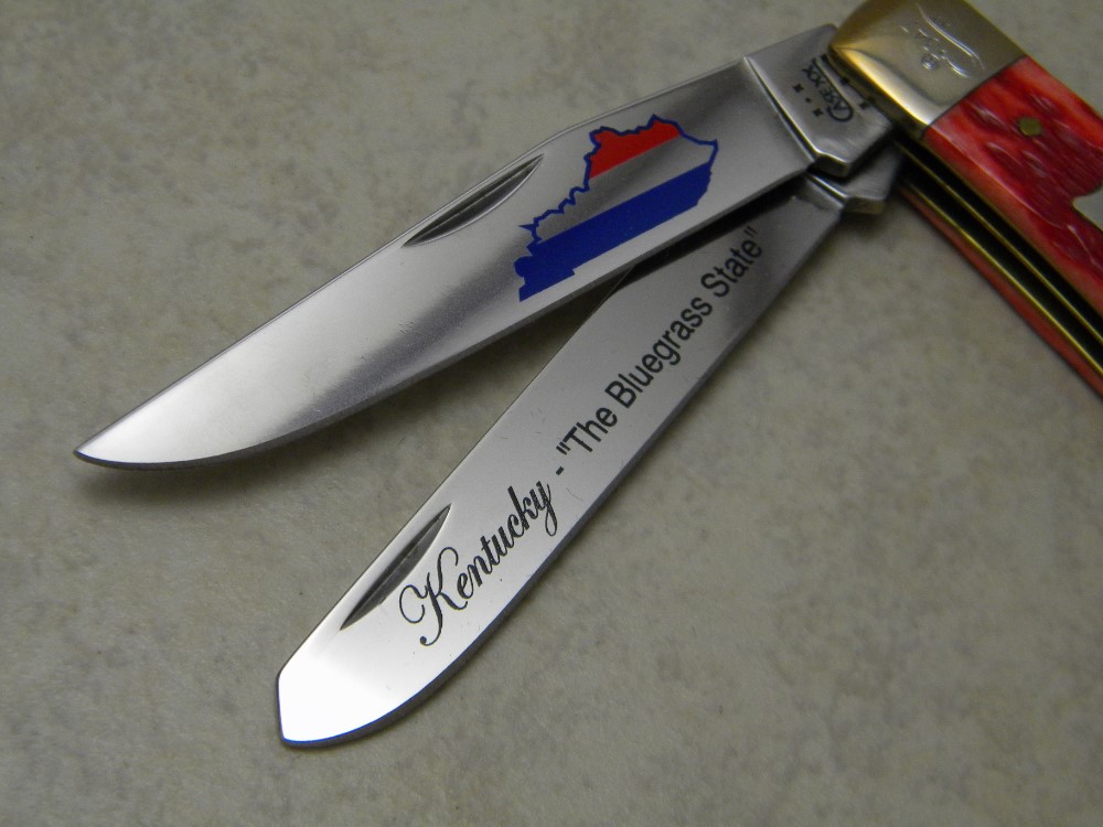 Case XX USA 6 Dot Kentucky Knife and Quarter Collection Bone
