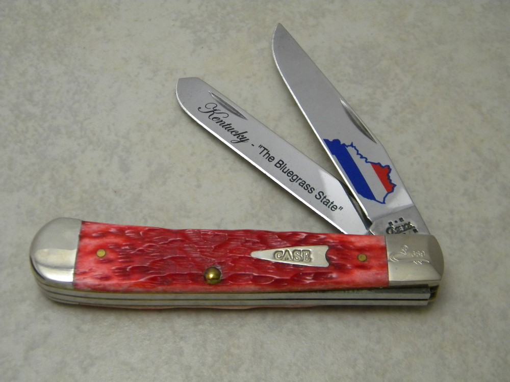Case XX USA 6 Dot Kentucky Knife and Quarter Collection Bone 6254 SS