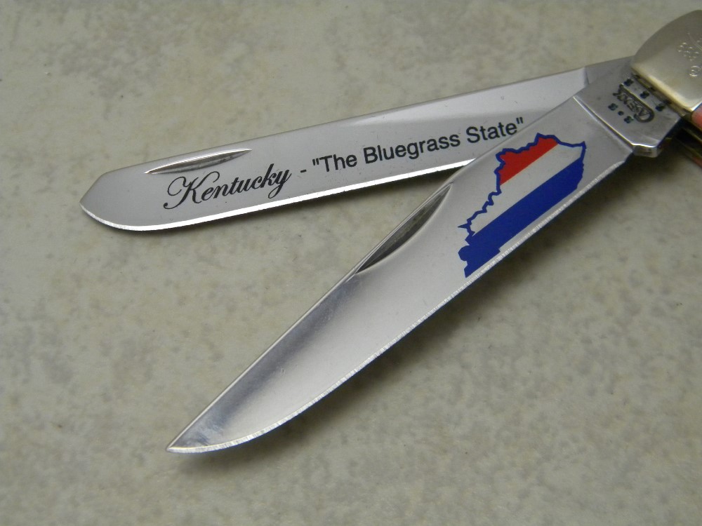 Case XX USA 6 Dot Kentucky Knife and Quarter Collection Bone 6254 SS