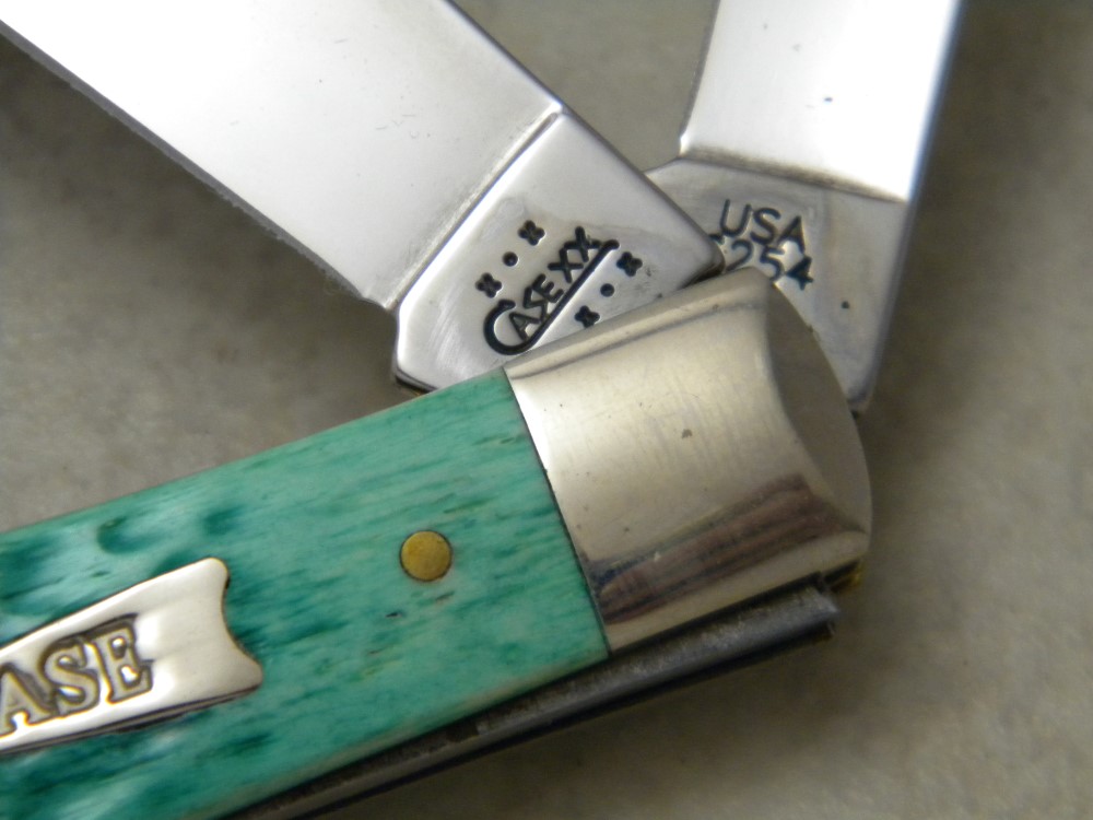 Case XX USA 6254 Jade Bone Trapper Knife 2003 NIB