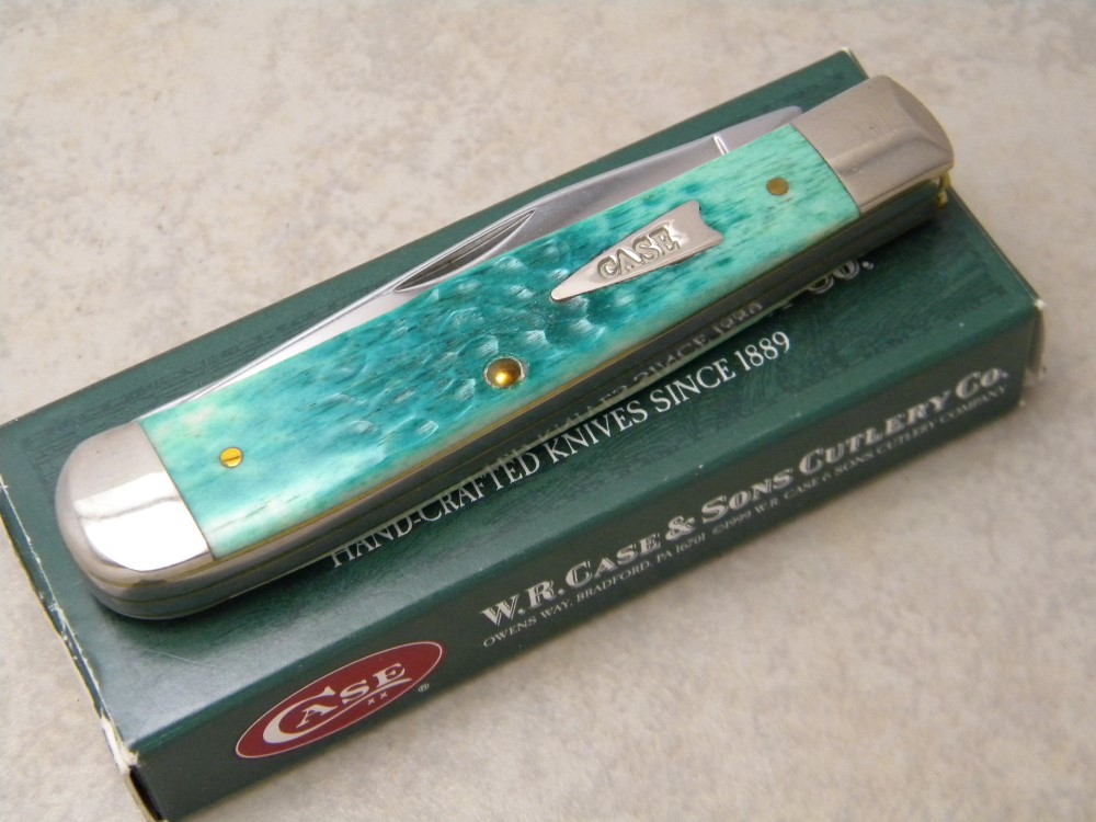 Case XX USA 6254 Jade Bone Trapper Knife 2003 NIB