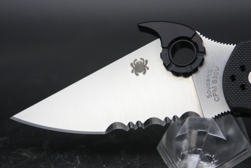 LNIB Highly modified Spyderco Para 3 mdx deep carry clip wise