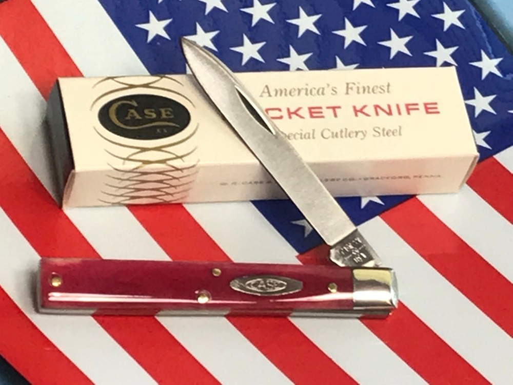 1980 Case xx USA Doctors Knife (SR6185 SSP) w/ Red Bone Handles