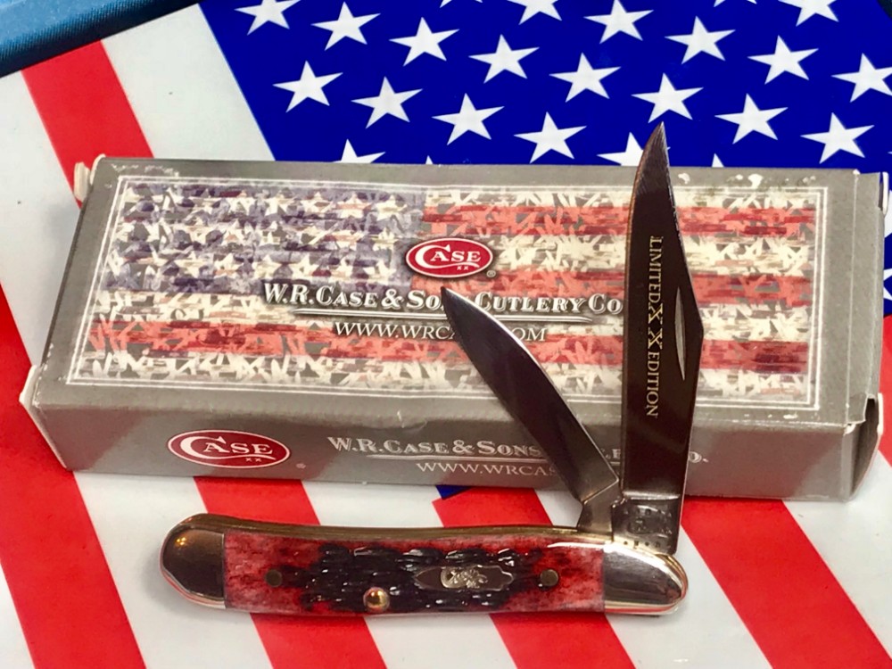 Case xx (MDL 6220 SS) Peanut Knife with Nice Red Bone Handles 1 of 3000