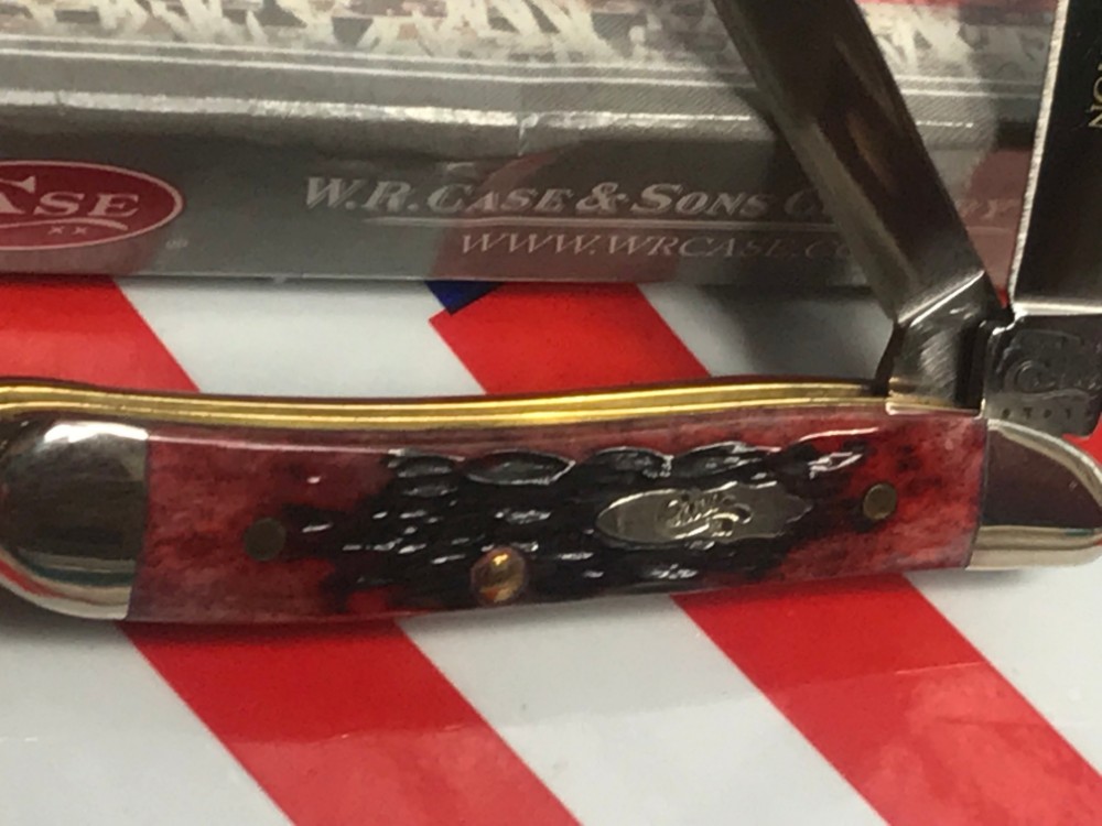 Case xx (MDL 6220 SS) Peanut Knife with Nice Red Bone Handles 1 of 3000