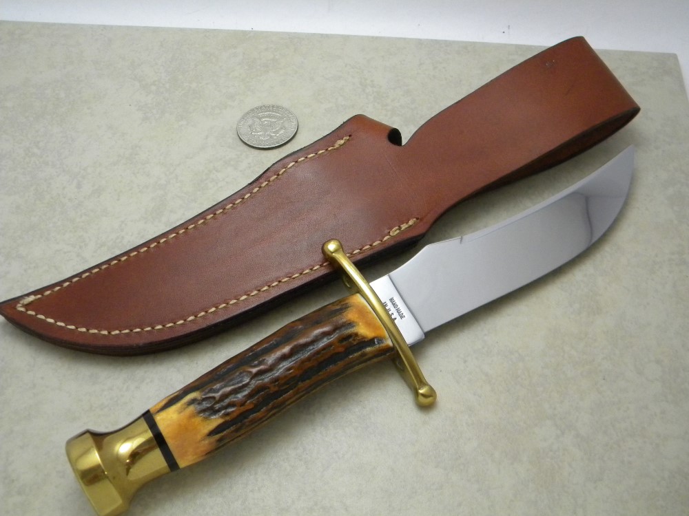 Case XX USA Stag Kodiak Hunter Fixed Blade Sheath Knife in Box Pre1979.