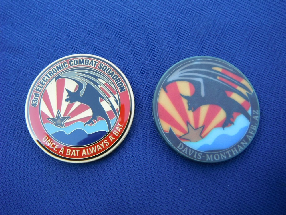 Lot of 2 Coins 43rd Electronic Combat Squadron Compass Call Air Force