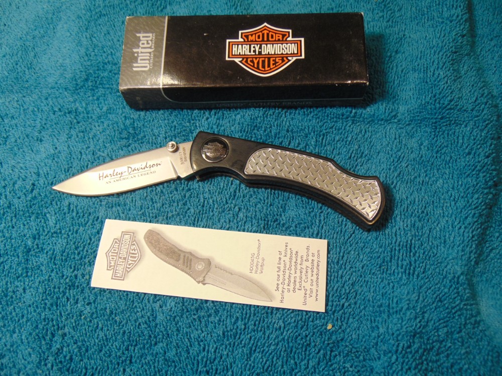 NIB/NOS Vintage United Cutlery Harley Davidson Knife PN HD 0017 knife. NEW OLD STOCK /NEW IN BOX