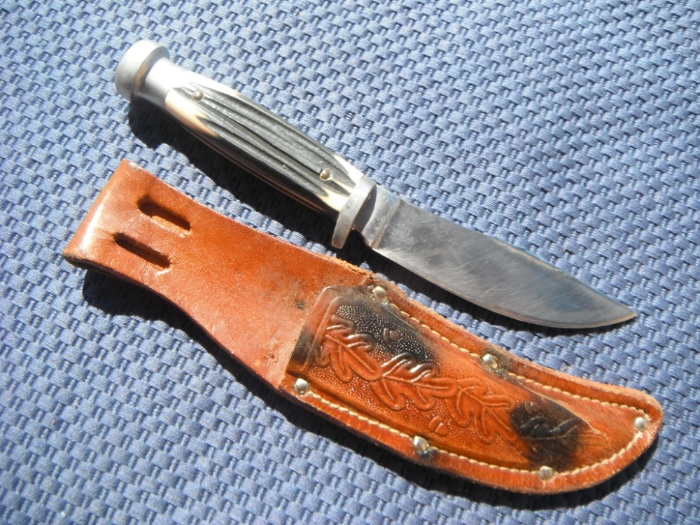 Vintage Queen Cutlery 98 Stainless Skinner Knife Fixed Blade