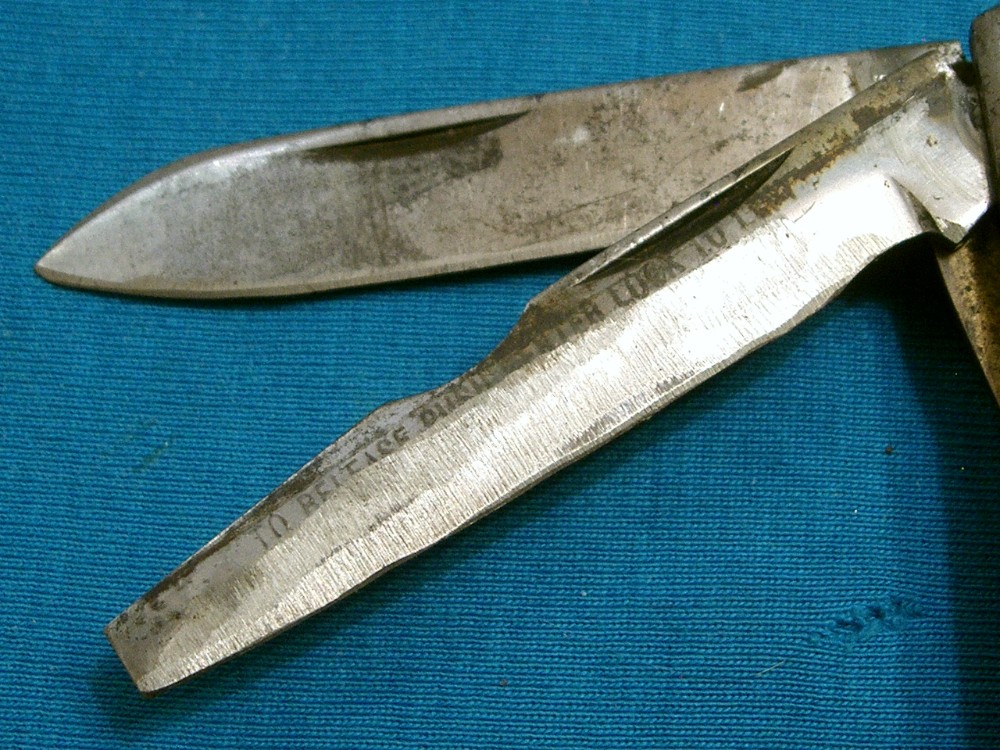 VINTAGE 4 LINE CAMILLUS USA TL29 TL29 WOOD HANDLE ELECTRICIANS FOLDING