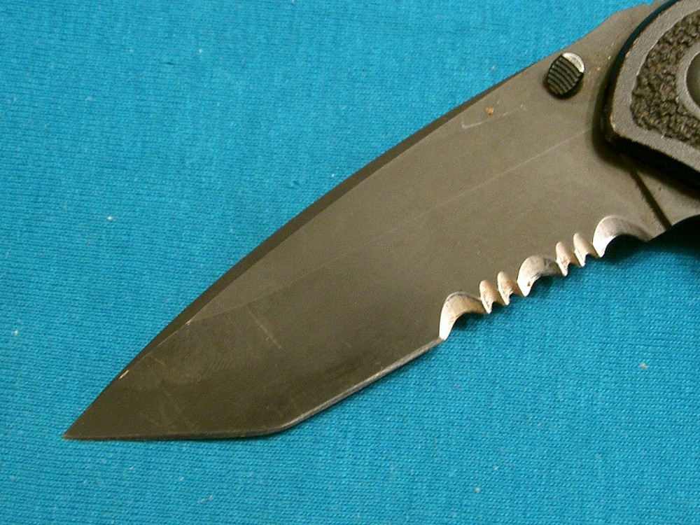 USA KEN ONION 1670TBLKST KERSHAW BLUR TANTO SERRATED TACTICAL LOCKBACK