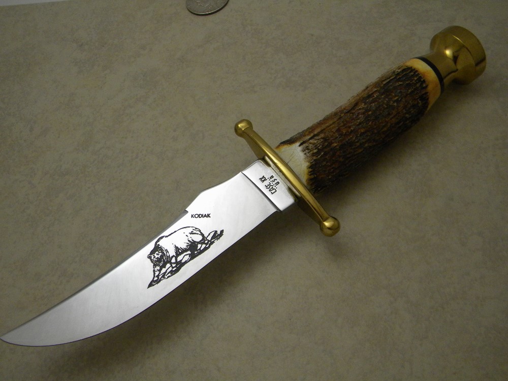 Case XX USA Stag Kodiak Hunter Fixed Blade Sheath Knife in Box Pre1979.