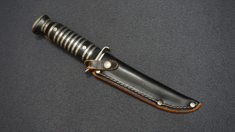 VNTG RARE DECORA SOLINGEN GERMANY Fixed Blade Knife w/Orig Leather Sheath