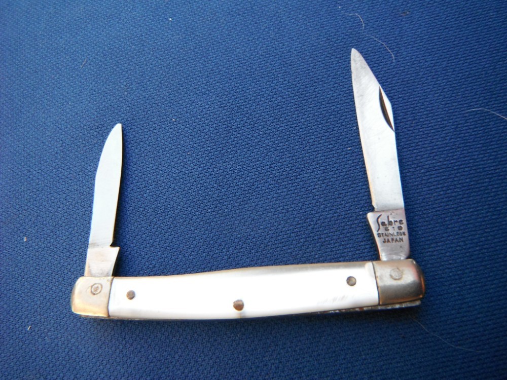 Vintage Imperial Sabre Japan 610 Pearl Handle Folding Pocket Knife