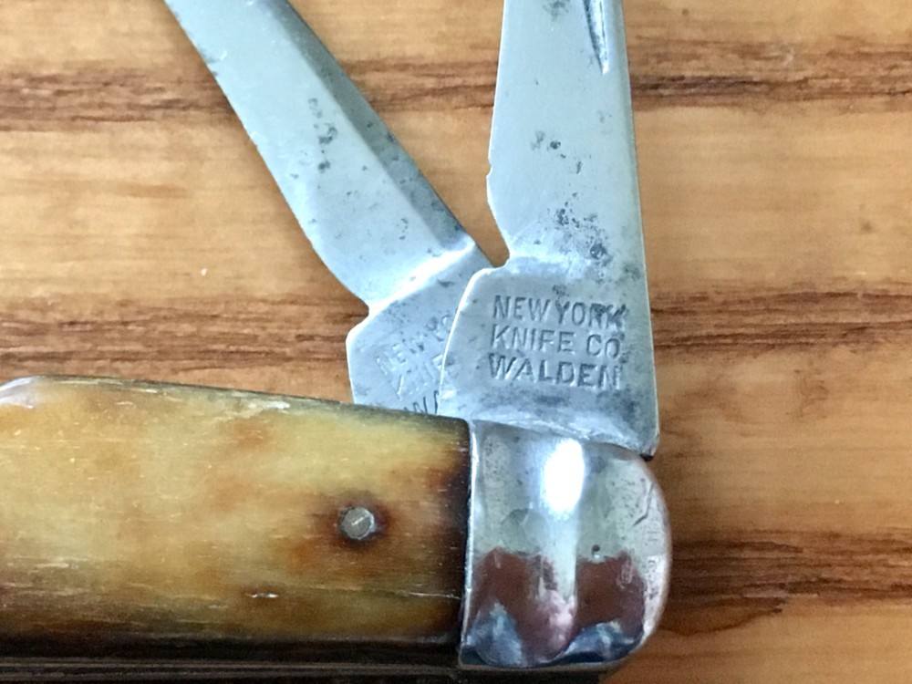 Antique Hammer Brand New York Knife Co Walden Congress Whittler Knife
