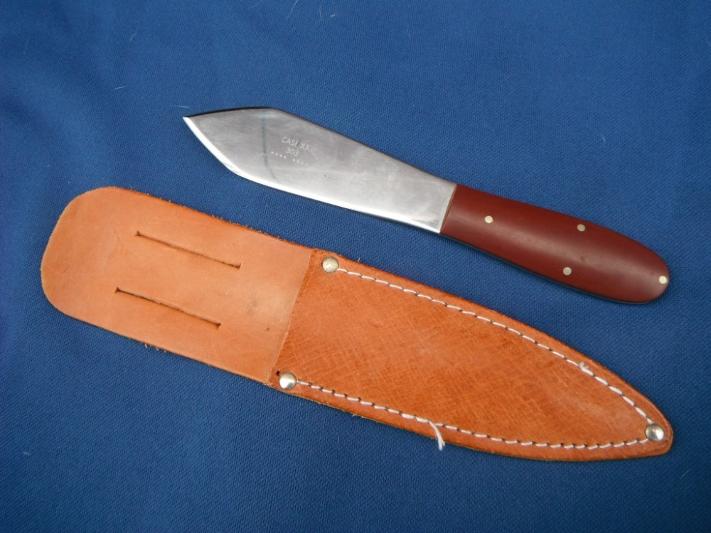 Case XX 303 Throwing Knife with Leather Sheath 8 Dot. Case knives. Case