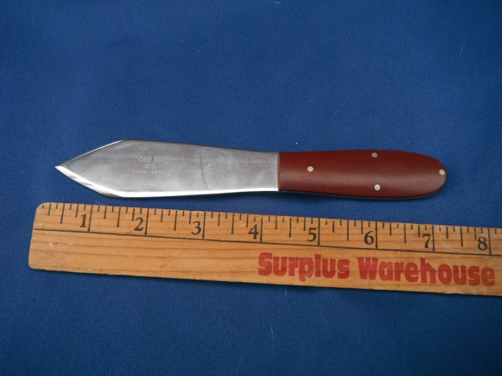 Case XX 303 Throwing Knife with Leather Sheath 8 Dot. Case knives. Case