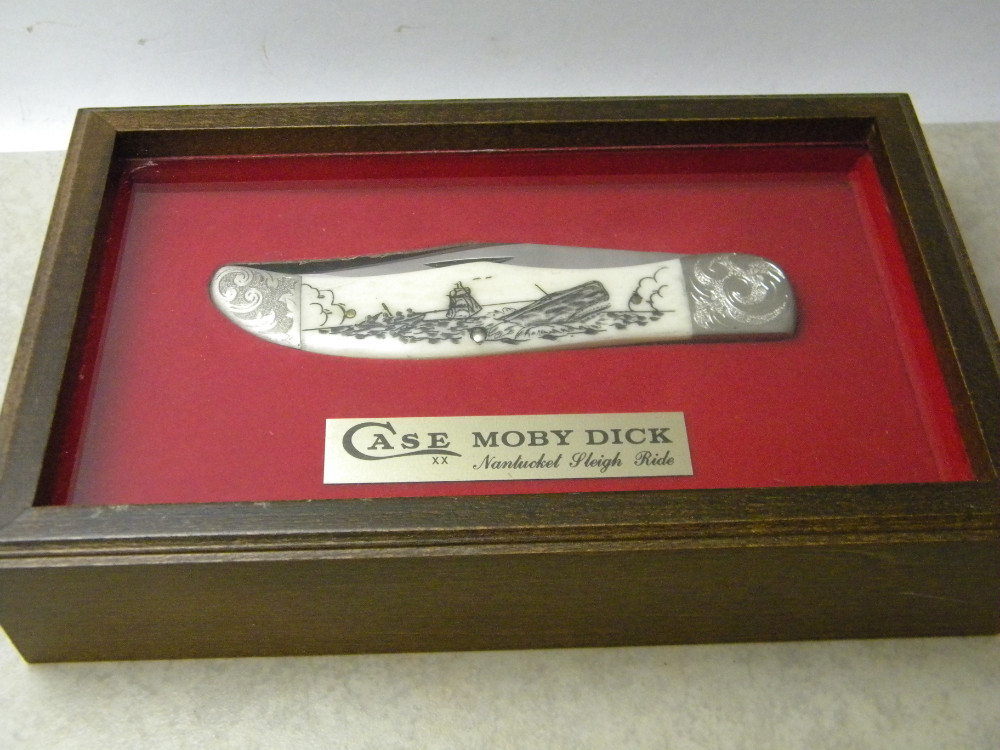 Case XX Stainless USA 1 Dot W165 Scrimshawed Bone Nantucket Sleigh