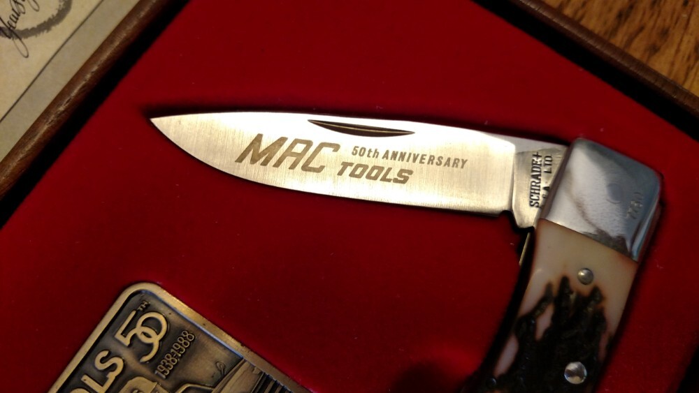 SCHRADE USA LTD 5UH MAC TOOLS 50TH Anniversary Lockback Staglon IN