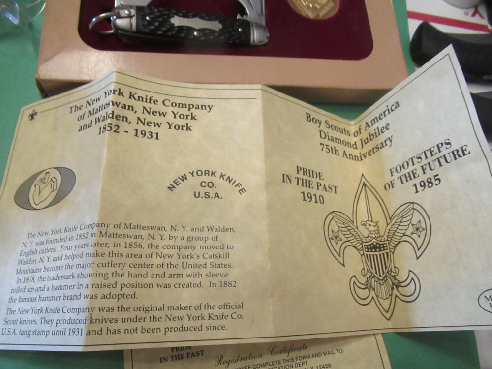 Schrade Boy Scout Diamond Jubilee 75th Anniversary Scout Knife