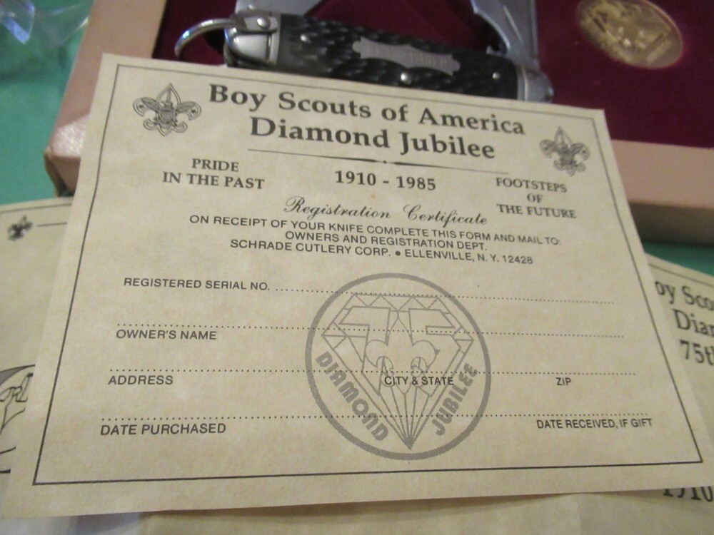 Schrade Boy Scout Diamond Jubilee 75th Anniversary Scout Knife