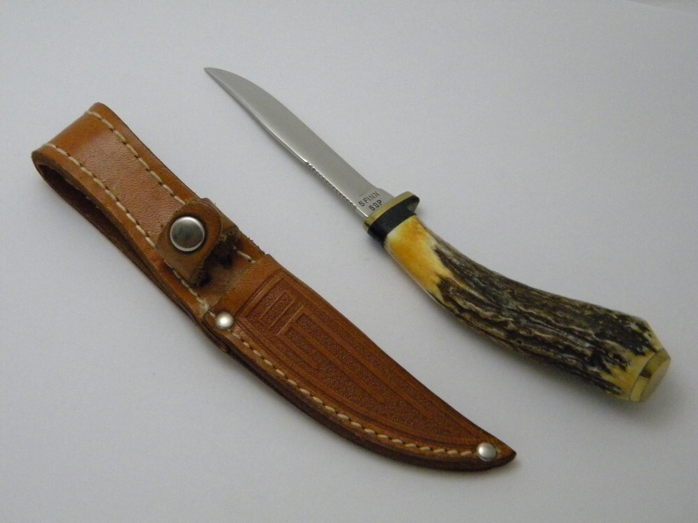 Case XX USA 1986 Stag 5 FINN Fixed Blade Sheath Knife