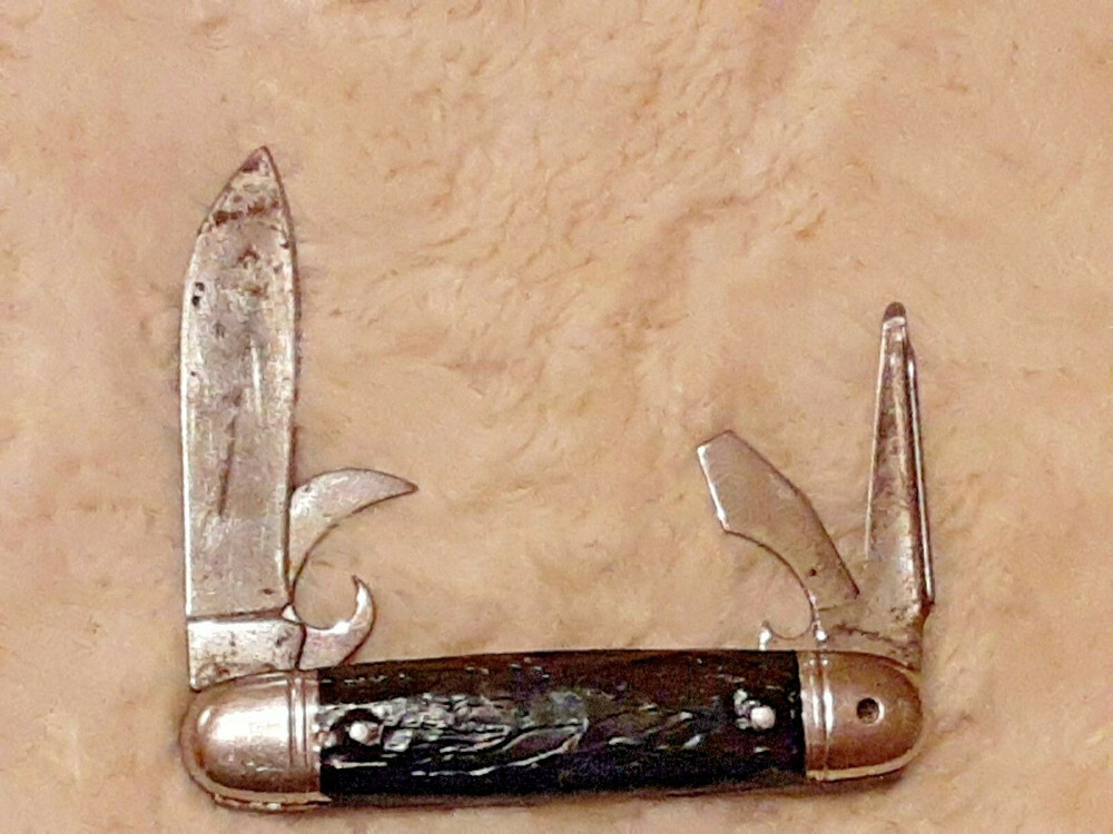 Vintage IMPERIAL KAMPKING PROV. R.I USA 4 Blades Scout Pocket Knife