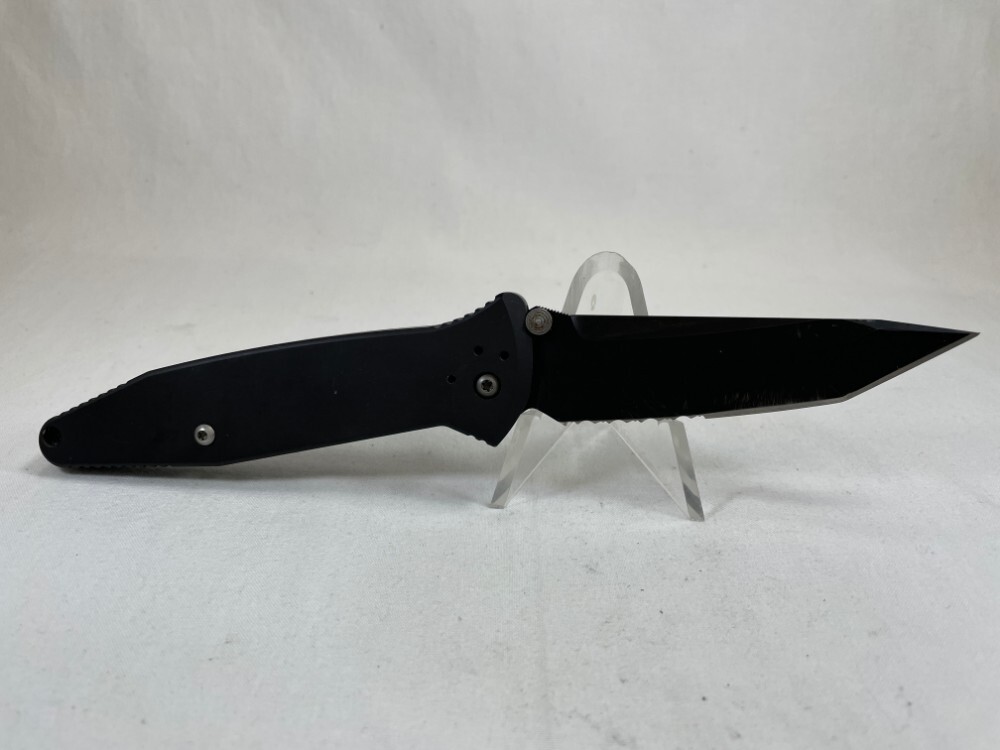 1999 MICROTECH SOCOM D/A Black Part. Serrated Tanto Tactical