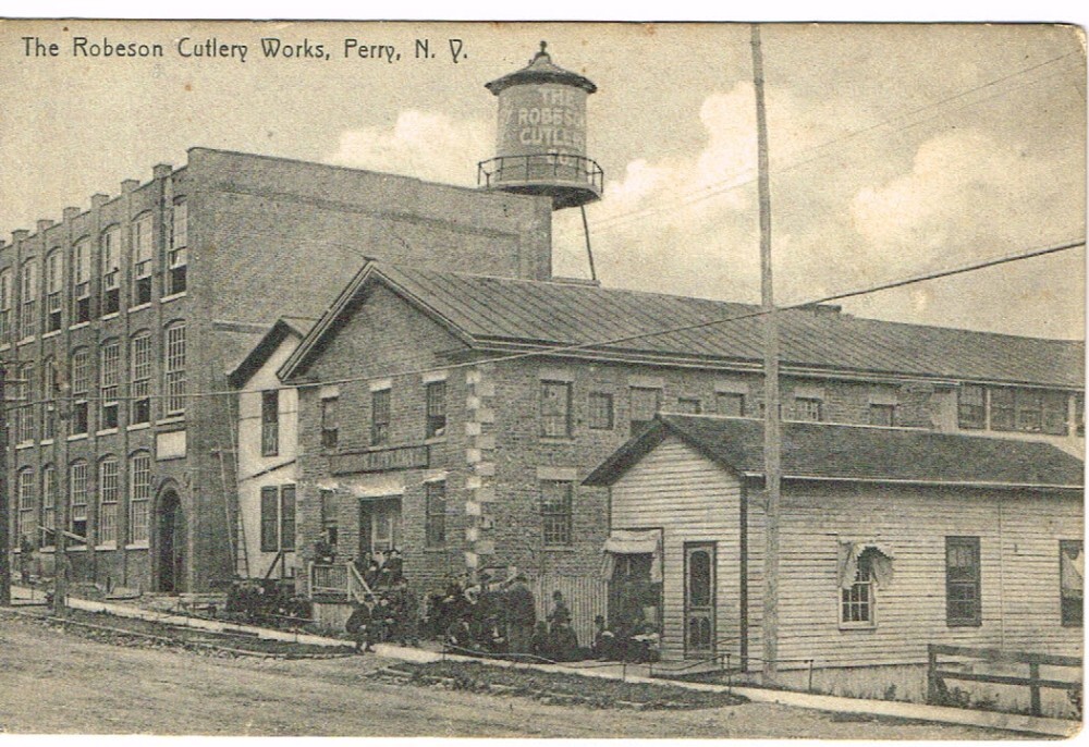 Robeson Cutlery Works, Perry, N. Y. original postcard.