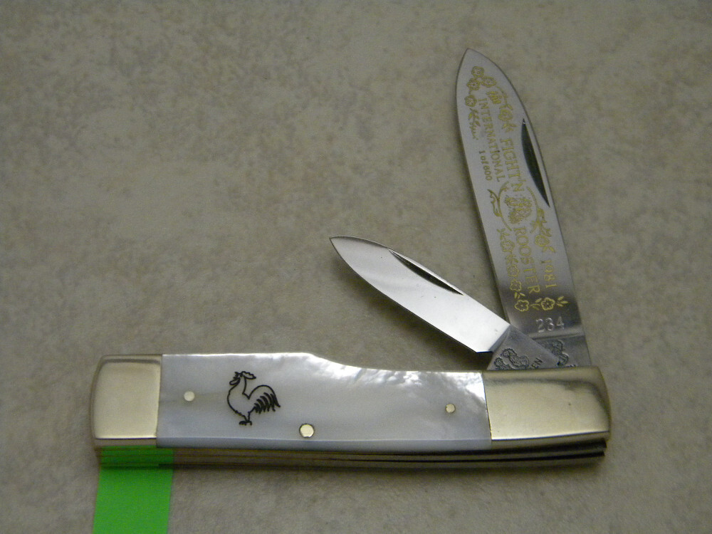 Fightn Rooster Solingen Germany Pearl 1981 Intl' 1 of 600 Gunstock Jack