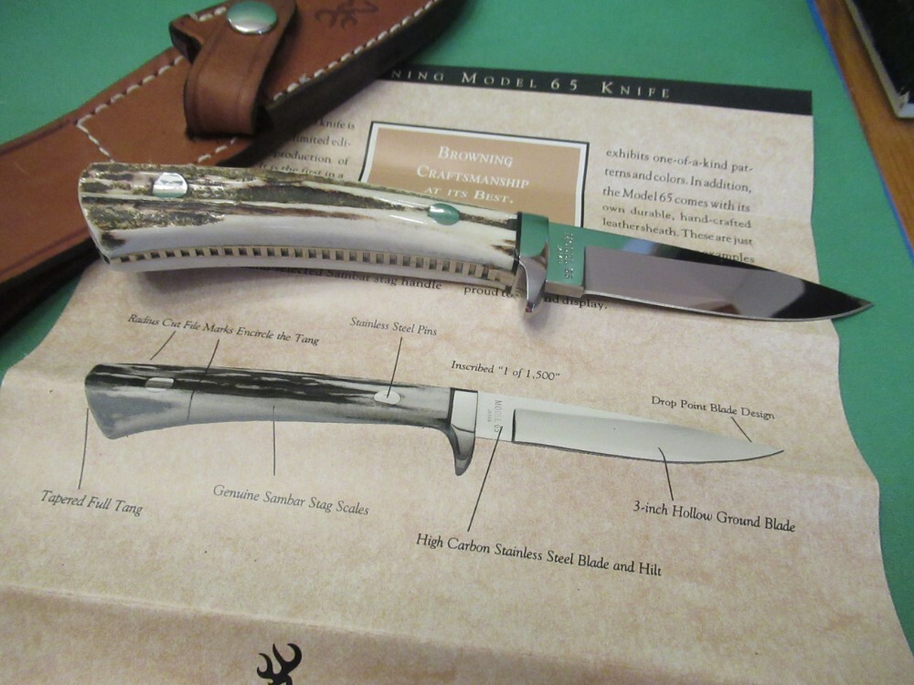 Browning Limited Edition Stag Fixed Blade Model 65 