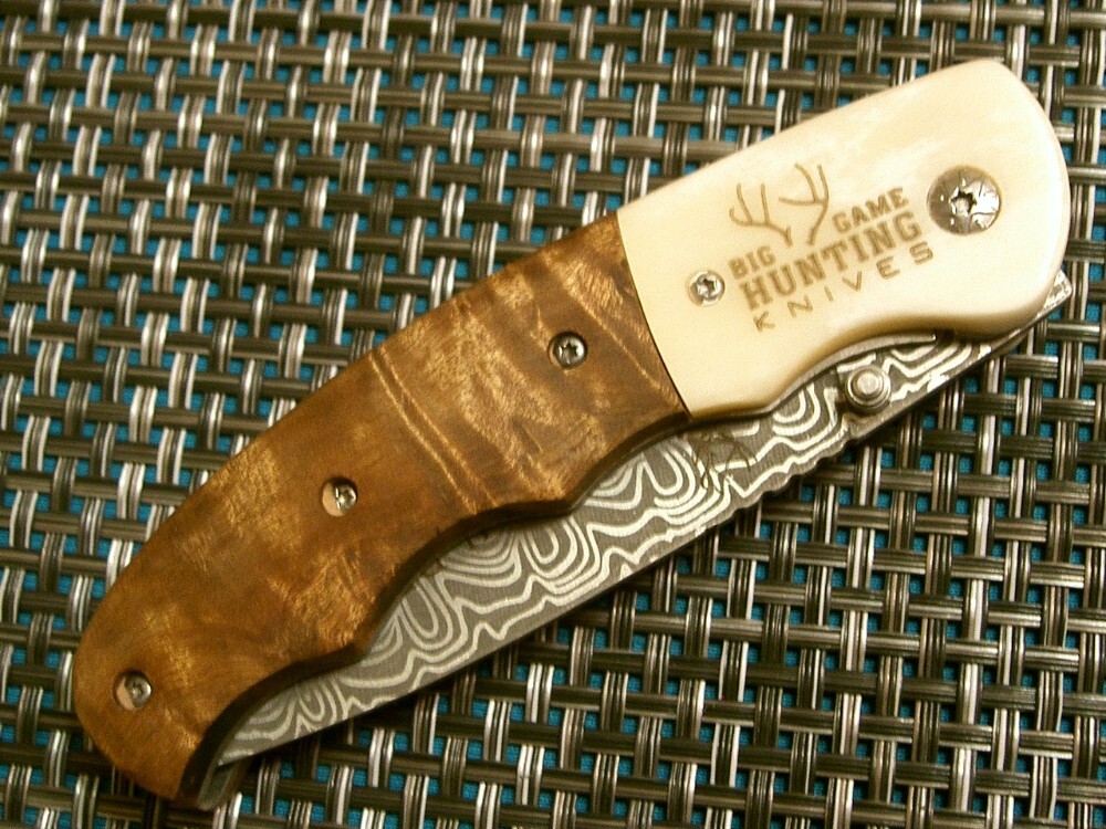 AMERICAN MINT WHITETAIL DEER BIG GAME HUNTING KNIFE POCKET KNIFE KNIVES
