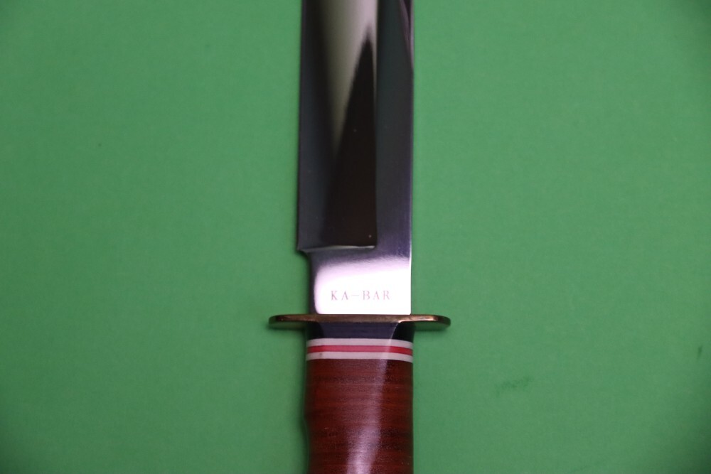 KABAR 1236 Bowie Knife 615/16" Blade, Stacked Leather Handles