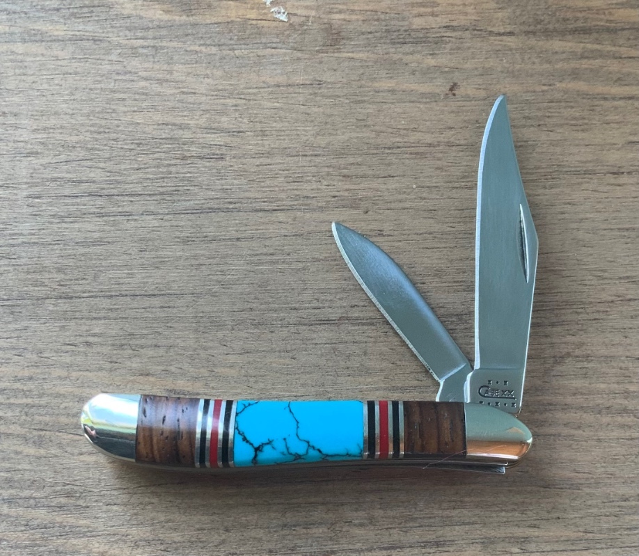 CASE XX Exotic Peanut 3220 CV Turquoise/Wood/Coral