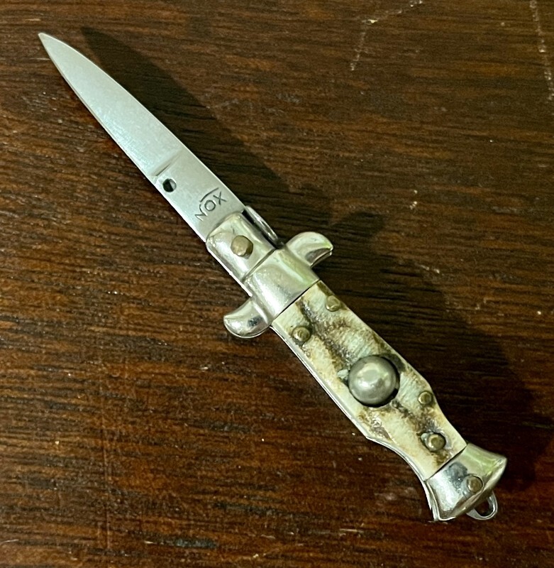Miniature Switchblade Knife, Made In Italy, Marked Inox, Older Style