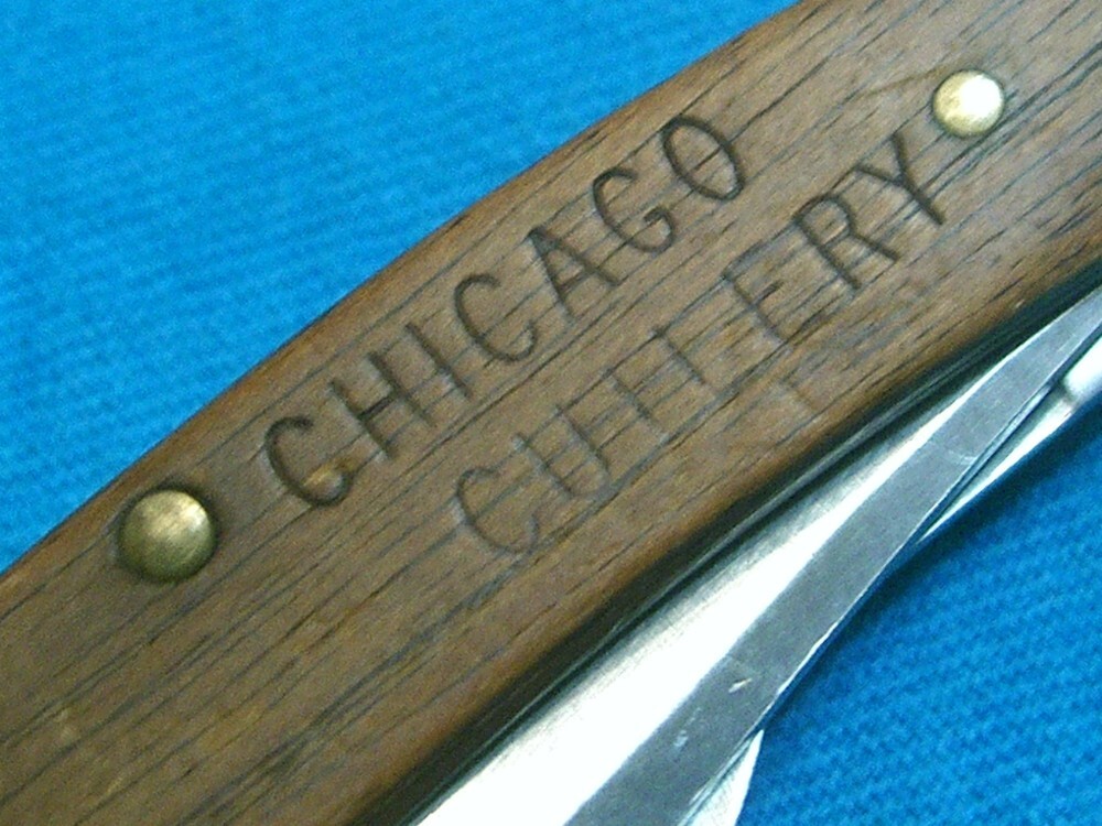 VINTAGE CHICAGO CUTLERY P16 STOCKMAN FOLDING POCKET KNIFE KNIVES OLD