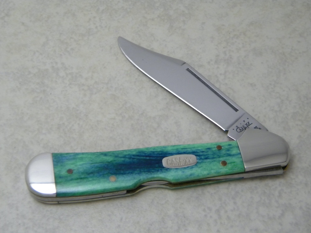 Case XX USA 2000 Green Peacock Appaloosa Bone 61549L SS Copperlock