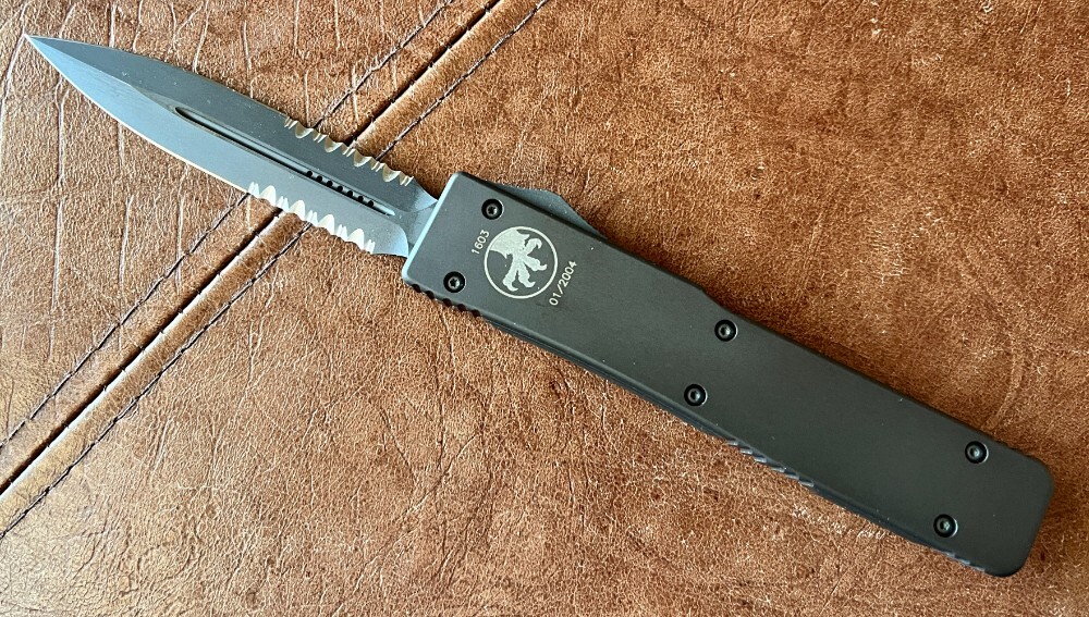 Microtech Ultratech From 2004, Black Tactical With Black Serrated Blade ...