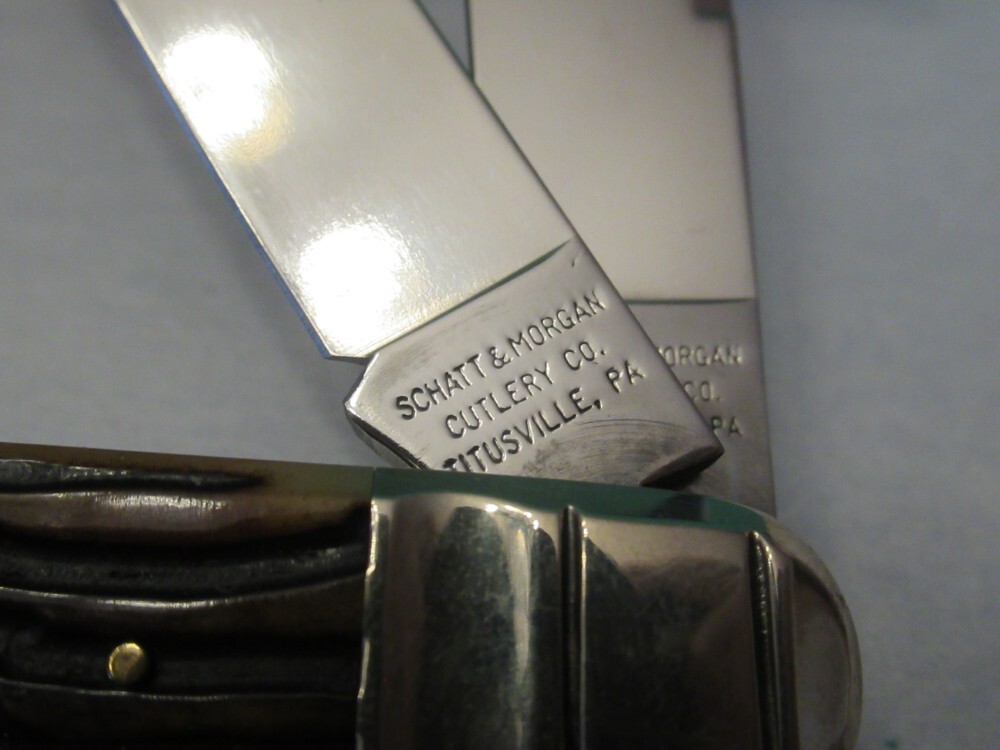 Schatt Morgan 2005 Worm Groove Amber Bone File Wire English Jack